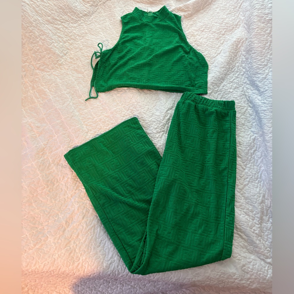 Fashion Nova Terry Cloth Pant Set